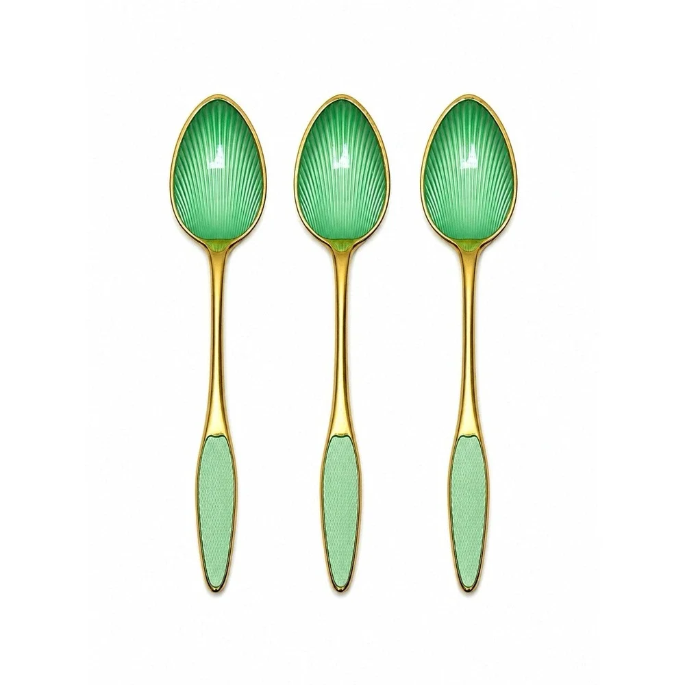 Rare Frigast & A. Michelsen Sterling Guilloche Demitasse Spoons 12 Denmark